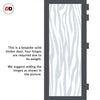 Artisan Solid Wood Internal Door Pair - Zebra Animal Print 6mm Clear Glass - Obscure Printed Design - Eco-Urban® 6 Premium Primed Colour Choices
