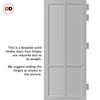 Bronx 4 Panel Solid Wood Internal Door UK Made DD6315 - Eco-Urban® Mist Grey Premium Primed