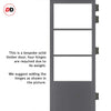 Room Divider - Handmade Eco-Urban® Staten Door Pair DD6310F - Frosted Glass - Premium Primed - Colour & Size Options