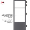 Room Divider - Handmade Eco-Urban® Staten Door DD6310F - Frosted Glass - Premium Primed - Colour & Size Options