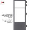 Bespoke Room Divider - Eco-Urban® Staten Eco-Urban® Door Pair DD6310F - Frosted Glass with Full Glass Side - Premium Primed - Colour & Size Options