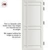 Leith 9 Panel Solid Wood Internal Door Pair UK Made DD6316  - Eco-Urban® Cloud White Premium Primed