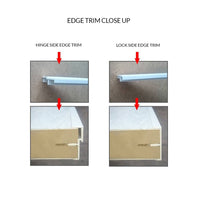 White PVC door edge trim image