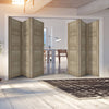 Six Folding Doors & Frame Kit - Edmonton Light Grey 3+3 - Prefinished