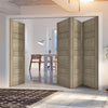 Four Folding Doors & Frame Kit - Edmonton Light Grey 3+1 - Prefinished