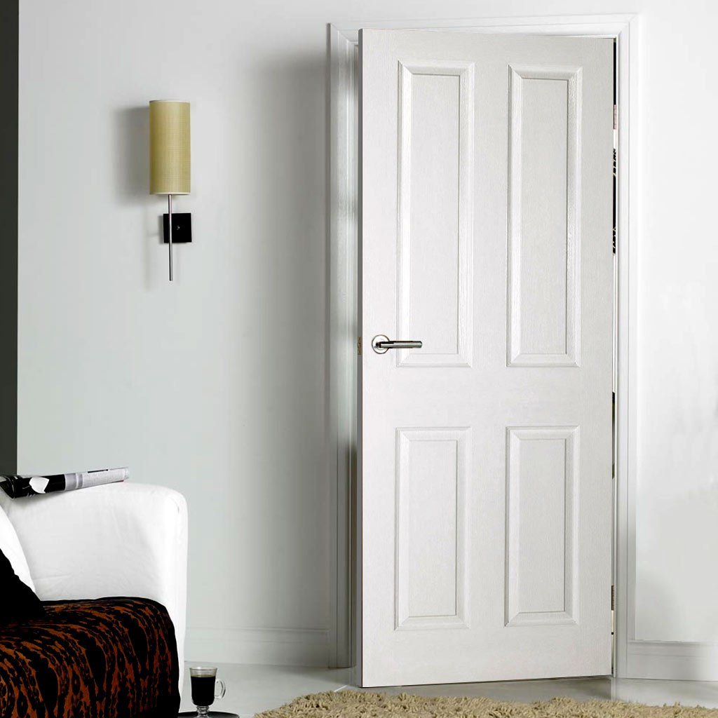 JBK Canterbury 4 Panel Moulded Internal Internal Door - Smooth - White Primed