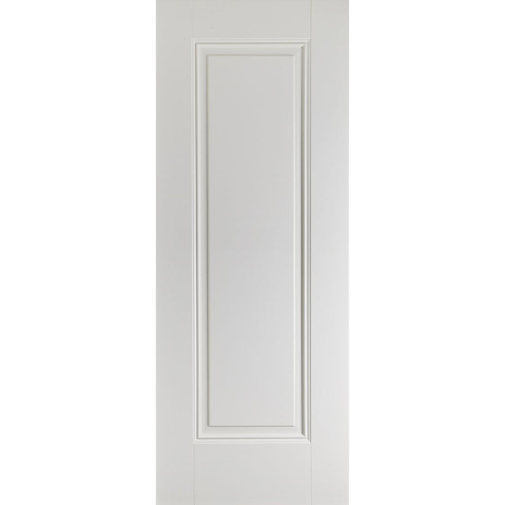 Two Sliding Wardrobe Doors & Frame Kit - Eindhoven 1 Panel Door - White Primed