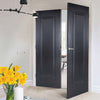 Eindhoven 1 Panel Black Primed Door Pair