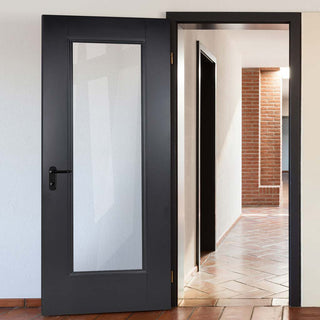 Image: Black colour interior door from LPD Joinery