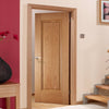 Fire Door, Eindhoven 1 Panel Oak - 1/2 Hour Fire Rated - Prefinished