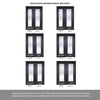 ThruEasi Room Divider - Eindhoven Black Primed Clear Glass Unfinished Door with Single Side