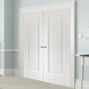 Eindhoven 1 Panel Fire Door Pair - 1/2 Hour Fire Rated - White Primed
