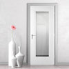 eindhoven 1l white primed door clear safety glass