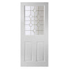 White PVC door on white background