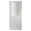 White PVC door on white background