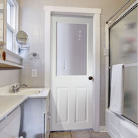 White PVC eldon internal door clear cut lines and crysta