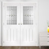 Eldon Grained PVC Door Pair - Galaxy Style Glass