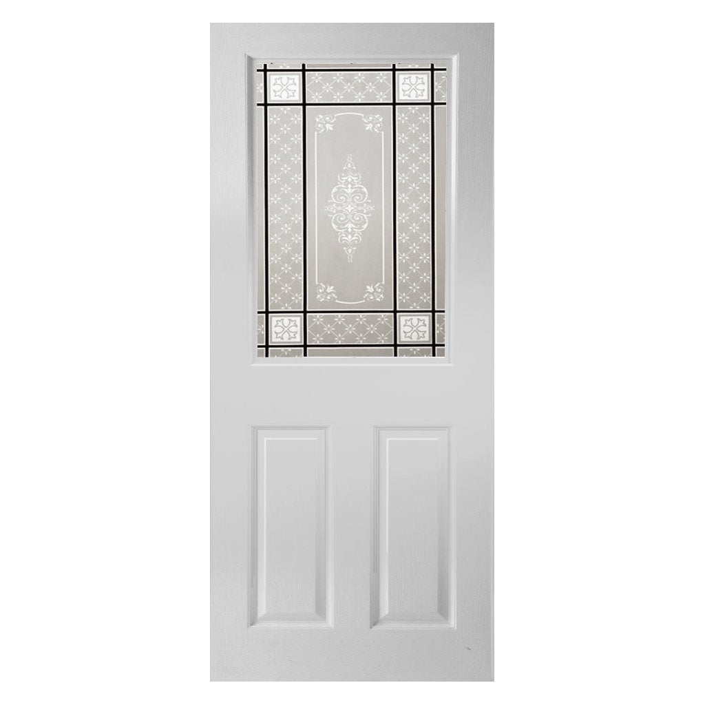 White PVC door on white background