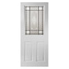 Eldon Grained Internal PVC Door Pair - Clear Glass with Victorian Design