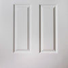 White PVC washington door with grained faces 4 decraresin 3 style toughened glass 