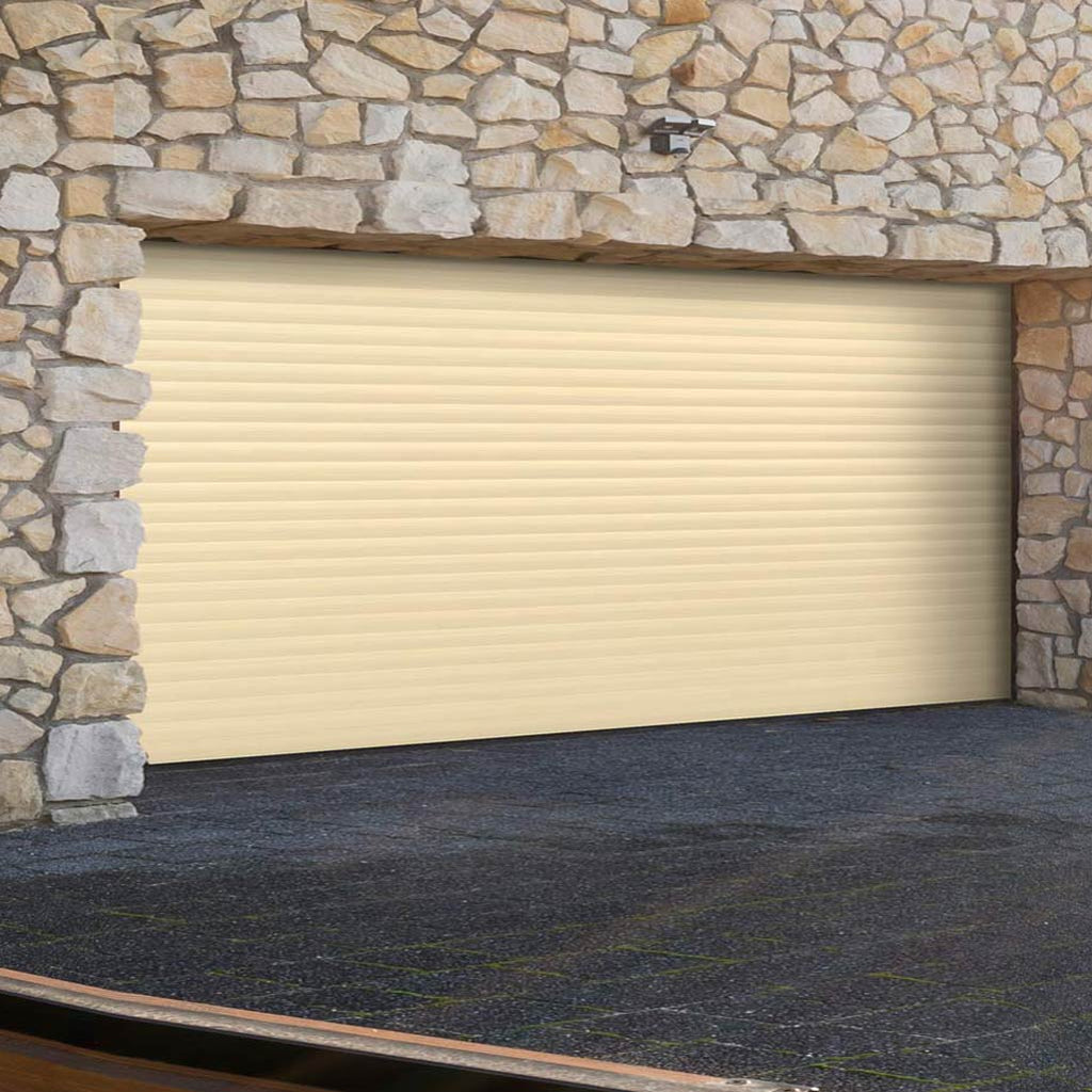 Gliderol Electric Insulated Roller Garage Door from 2911 to 3359mm Wide - Light Ivory