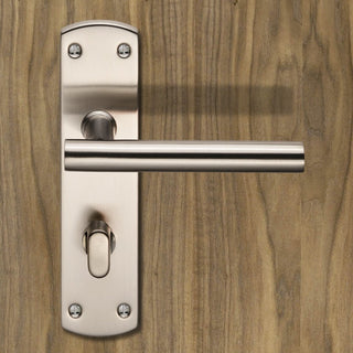 Image: Steelworx CSLP1164T T-Bar Bathroom Lever Lock Handles - 2 Finishes