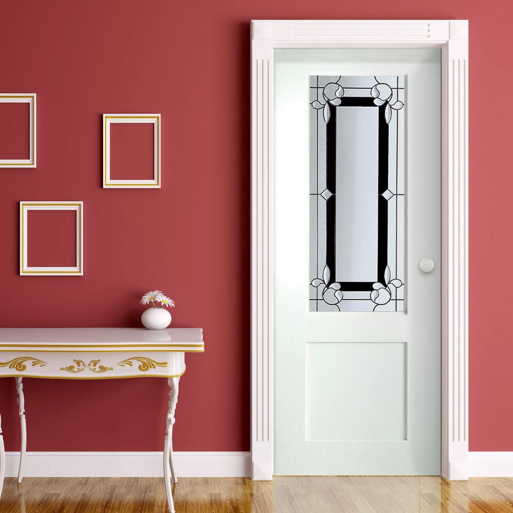 White PVC door on white background