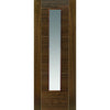 Mistral Walnut Single Evokit Pocket Door - Clear Glass - Prefinished