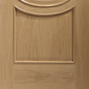 Oak interior door with elegant bevelled glass