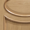 Oak interior door with elegant bevelled glass