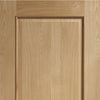 Oak interior door with elegant bevelled glass