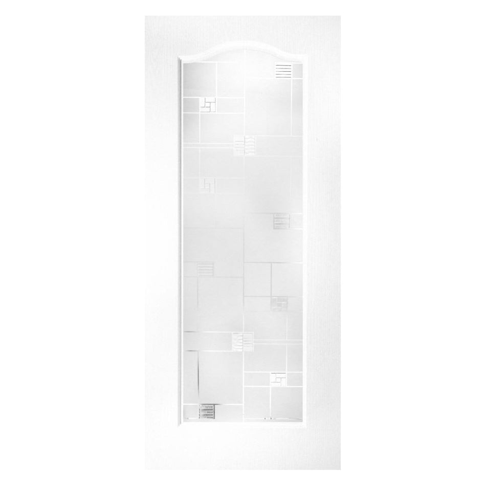 White PVC door on white background