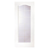 Elizabethan Lightly Grained Internal PVC Door Pair - Georgian Lead Style on Glass