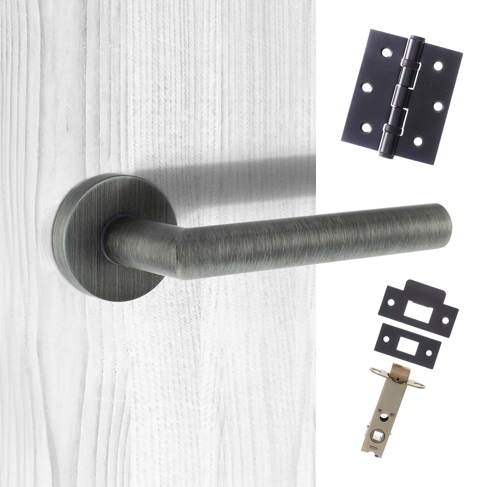 Forme Elle Design Lever on Round Rose - Urban Graphite Handle Pack