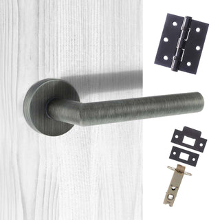 Image: Forme Elle Design Lever on Round Rose - Urban Graphite Handle Pack