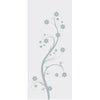 Single Glass Sliding Door - Cherry Blossom 8mm Obscure Glass - Clear Printed Design with Elegant Track