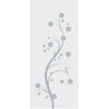 Single Glass Sliding Door - Cherry Blossom 8mm Obscure Glass - Clear Printed Design with Elegant Track