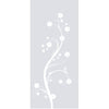 Single Glass Sliding Door - Cherry Blossom 8mm Clear Glass - Obscure Printed Design with Elegant Track