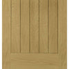 Two Folding Doors & Frame Kit - Ely Oak 2+0 - Clear Bevelled Glass -Unfinished