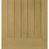 Two Folding Doors & Frame Kit - Ely Oak 2+0 - Clear Bevelled Glass -Unfinished
