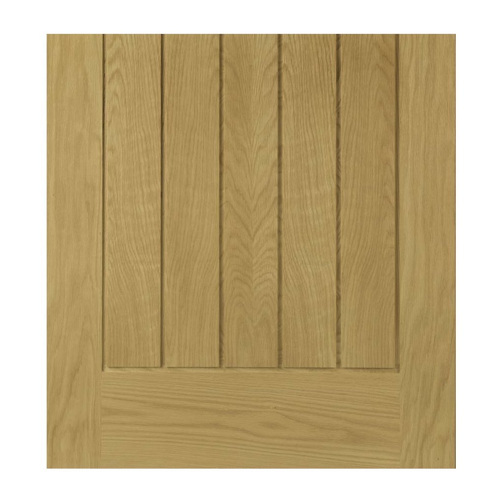 Ely Real American White Oak Veneer Double Evokit Pocket Door Detail - Clear Bevelled Glass - Prefinished