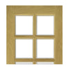Ely American White Oak Veneer Staffetta Quad Telescopic Pocket Doors - Clear Bevelled Glass - Prefinished