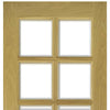 Three Folding Doors & Frame Kit - Ely Oak 3+0 - Clear Bevelled Glass -Unfinished