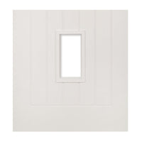 Ely White Primed Door - Clear Glass from Deanta UK