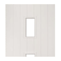 Ely White Primed Door Pair - Clear Glass