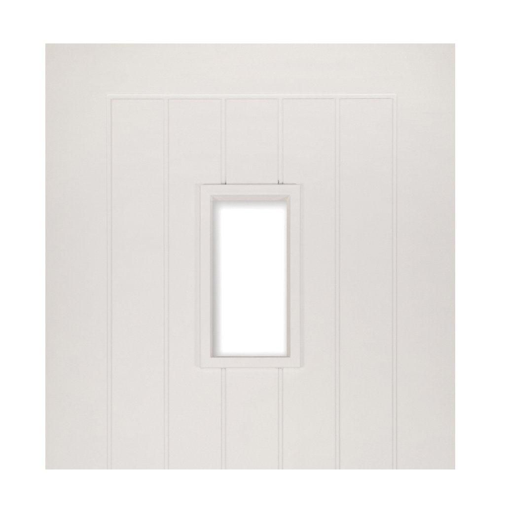 Ely White Primed Door - Clear Glass from Deanta UK