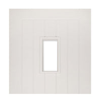 Ely White Primed Door - Clear Glass from Deanta UK