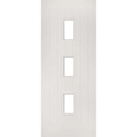 Ely White Primed Fire Door - Clear Glass - 1/2 Hour Fire Rated