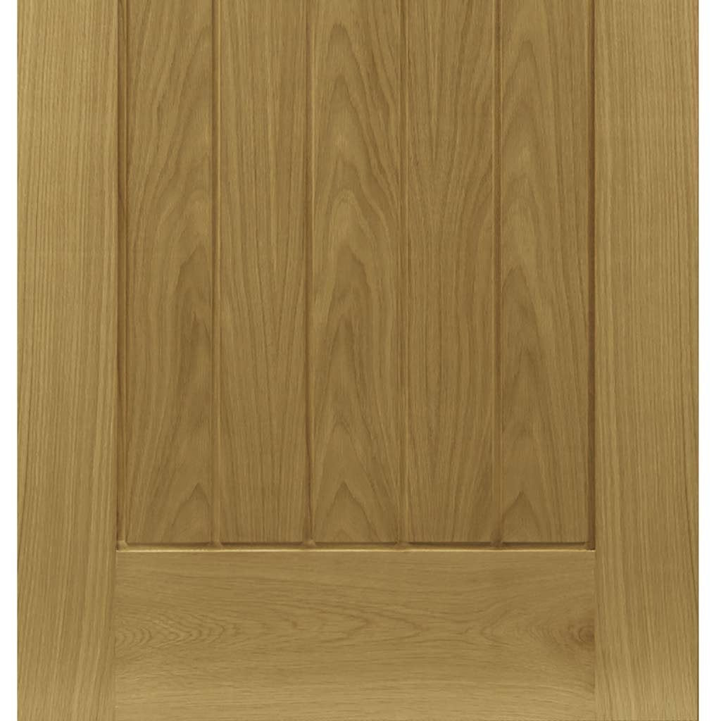 Three Folding Doors & Frame Kit - Ely Oak 2+1 - Unfinished