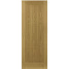 Ely Oak Single Evokit Pocket Door - Clear Bevelled Glass - Unfinished